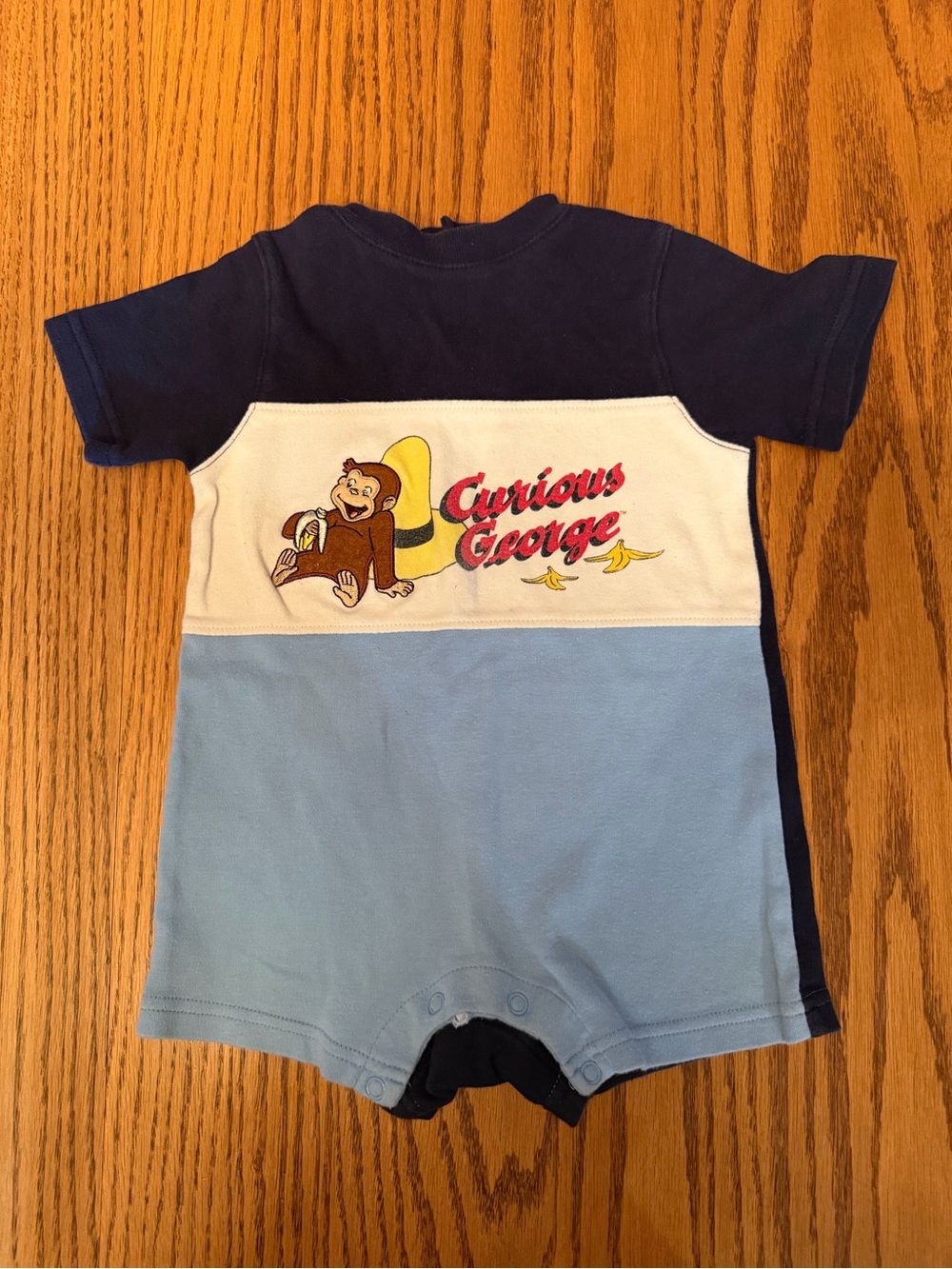 Vintage Curious George Romper 18 Months Embroidered Small Imperfection